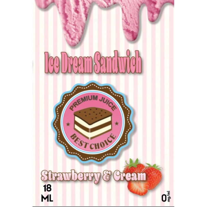 Ice Dream Sandwich - Strawberry & Cream
